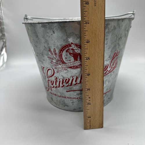 Leinenkugel's Stahl Bierdose Metall Eiskübel Eimer Wisconsin Vintage - Bild 8 von 10