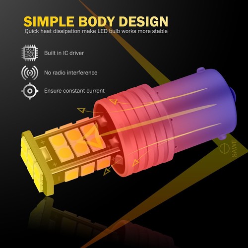 2x SAWE 1156 LED Reverse Light Canbus Error Free BA15S Backup Bulb 6500K White - Picture 3 of 6