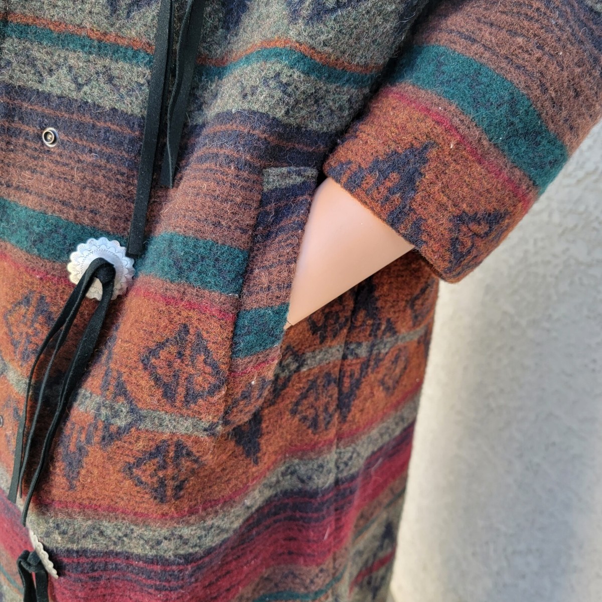 Vintage Woolrich wool Yellowstone Navajo Aztec Wool Coat