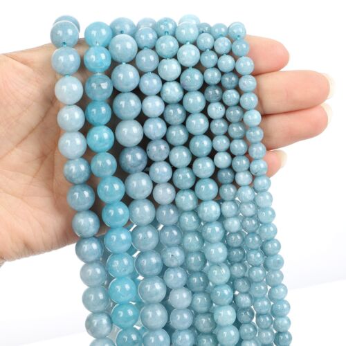 Natural Gemstone Round Spacer Loose Beads Jewelry Making 4mm 6mm 8mm 10mm 12mm - Afbeelding 25 van 71
