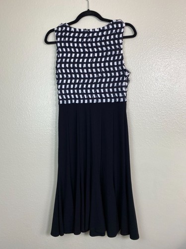 Joseph Ribkoff Black White Sleeveless Midi Dress Size 8/10 Stretch Event Formal - Picture 2 of 18