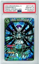 PSA GM MT 10 Signed Daman Mills Frieza Galactic Dynasty BT17-061 SPR Foil