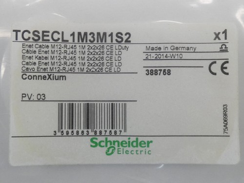 Schneider Electric TCSECL1M3M1S2 Green Ethernet Cable, 1M - NEW Surplus! - Picture 3 of 7