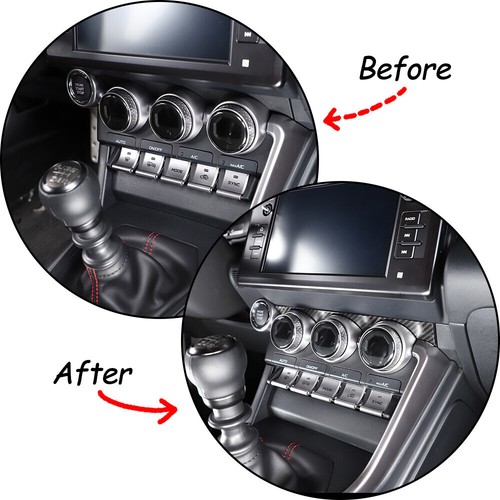 Carbon Fiber ABS Interior A/C Knob Trim Strip For Toyota 86/Subaru BRZ 2022 up - Picture 7 of 9