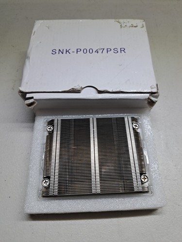 Supermicro SNK-P0047PSR 1U Passive CPU Heat Sink - Picture 1 of 4
