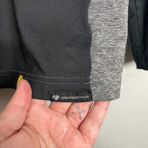 Obermeyer Boy S Black Gray Transport Tech Baselayer Shirt Reflective 1/4 Zip - Picture 4 of 10