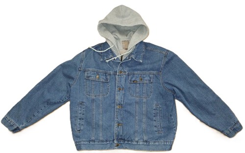 Vintage Lee Dungaree Denim Jean Jacket Sherpa Lined XL Hooded Trucker Coat - Picture 6 of 24
