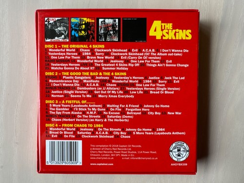 The 4 Skins - The Albums - 2018 Captain Oi! 4 CD Box Set - Picture 2 of 17