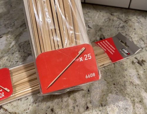 WEBER 6608 Bamboo Skewers for Grilling + Kabobs 25 x 2 Packs = 50 Skewers - Picture 3 of 4