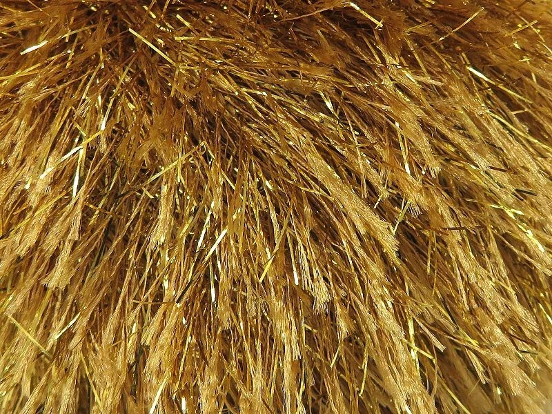 Camel, Gold Eyelash Dazzle 50gr 82382 Ice Yarns Metallic Sparkle Yarn 60yds - Image 2 of 3