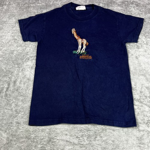 Disney Short Sleeve Youth M Blue Animal Kingdom Embroidered T-shirt - Picture 2 of 7