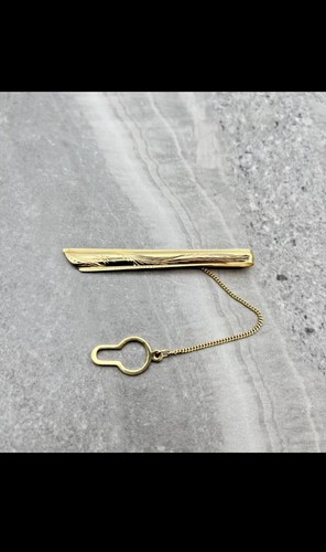 Vintage 18k Yellow Gold Tie ClipClasp Tack 4.1 Grams 2.25" Solid Gold Tie Bar - Picture 3 of 5