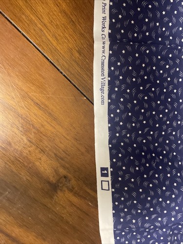 Waving American Flag Cotton Fabric & Stars Fabric By Cranston - Picture 10 of 18