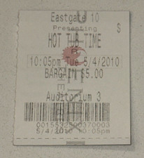 Hot Tub Time Machine Movie Film Ticket Stub Bargain Tuesday Adult 5/4/2010