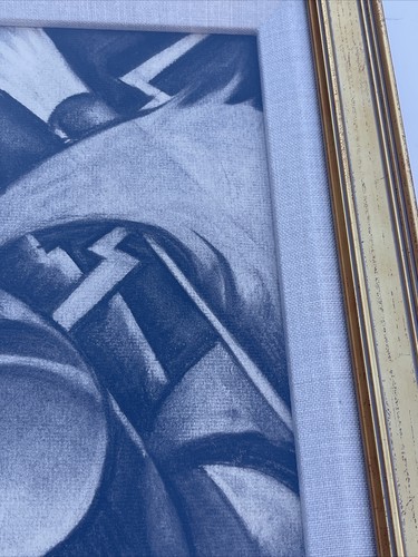 ANTIQUE Abstract Drawing Modernism Cubism Listed WALTER E COHEN JR 1930’s Deco - Picture 6 of 11