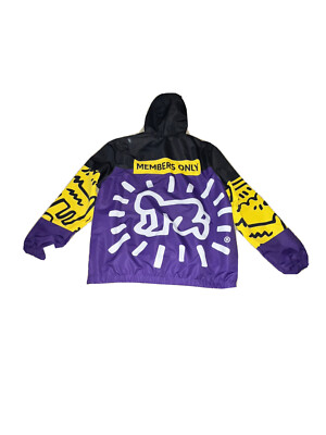 NEW Keith Haring x Members Only Windbreaker Anorak Jacket Size