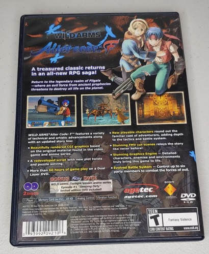 Wild Arms Alter Code F PS2 Playstation 2 CIB Complete - Foto 2 di 6