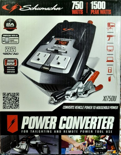 Convertidor inversor de potencia Exalent Schumacher XI75DU 750 W/1500 vatios pico - Imagen 11 de 17