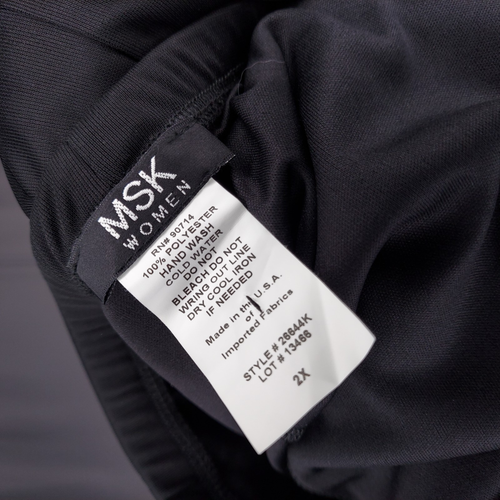MSK Wide Leg Mesh Pants Womens 2X Black Sheer Lined Elastic Pullon Gauzy Y2K - Picture 6 of 7