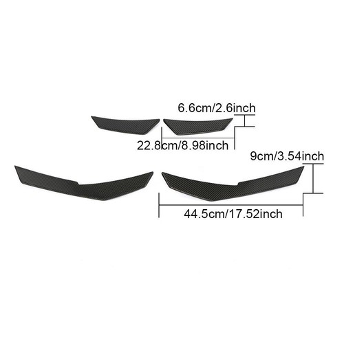 REAL Carbon Fiber Front Bumper Side Splitter Fin Trim For Audi R8 2Door 2016-18 - Picture 10 of 18