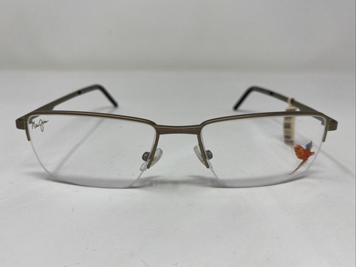 Maui Jim Italy MJ2139-01A 52-16-140 Antique Gold Half Rim Eyeglasses Frame WV39
