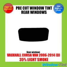 Pre Cut Window Tint for Vauxhall Corsa Van 2006-14 (D) 35% Light Rear Opel
