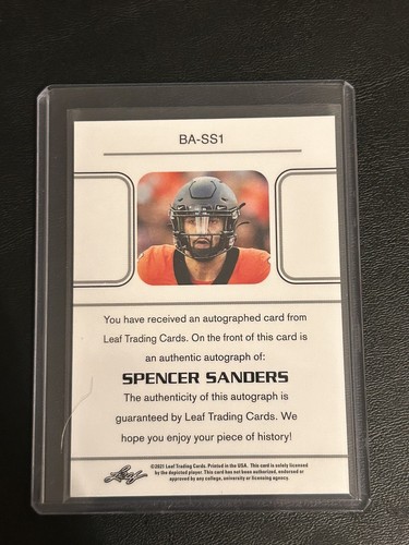 2021 Leaf Memories - 1990 Base Autographs Bronze Spectrum Spencer Sanders - Picture 2 of 2