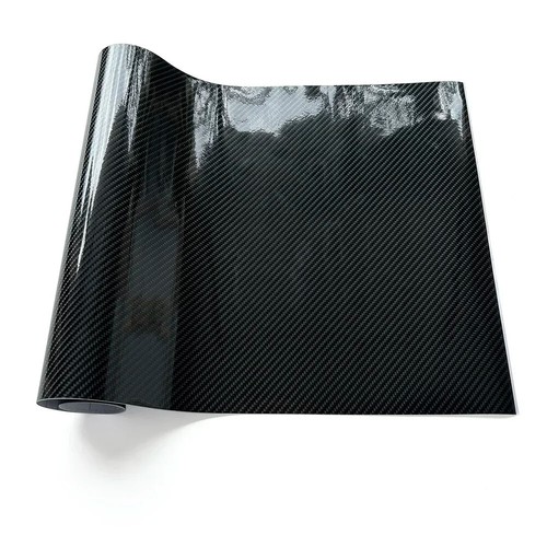 3D6D Black Car Vinyl Sticker Carbon Fiber Film Auto Wrapping Foil Laptop Skin Ph - Picture 24 of 26