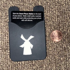 DUTCH Bros RARE Elastic PHONE Wallet CASE Black WINDMILL New COFFEE Merch