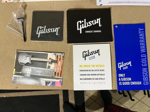Gibson Les Paul Case Candy Manual Blank Warranty & Checklist Wrench Cloth