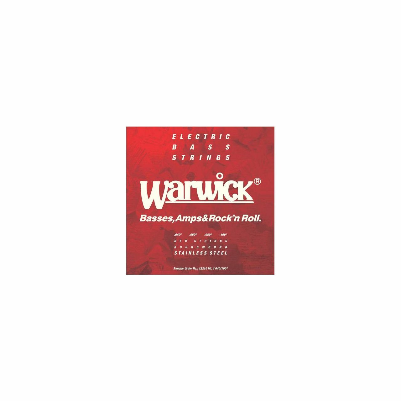 Струны WARWICK RED из нержавеющей стали - Басовые, 4-струнные, средней мощности, .040-.100