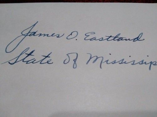 James Oliver Eastland State of Mississippi U.S. Senator 1943 Signature Autograph - Picture 2 of 2