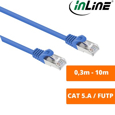 Patchkabel Netzwerkkabel Blau Cat 5.e PVC RJ45 Stecker Rundkabel - 0,3m - 10m
