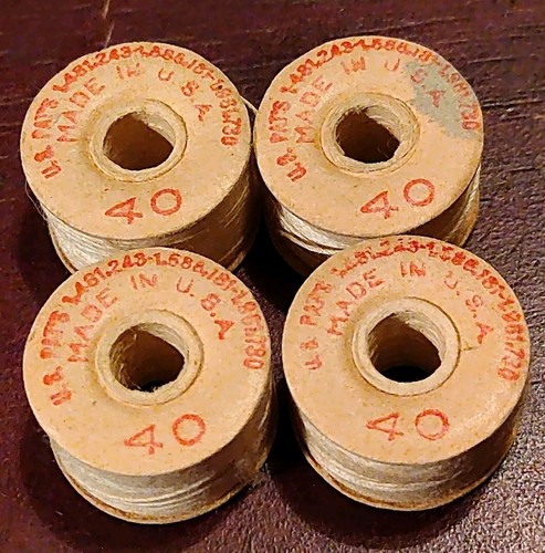 Vintage American Thread Co Stil A Größe 40 vorgewickelt 4 Sterne Spulen OFF WHITE USA - Bild 2 von 3