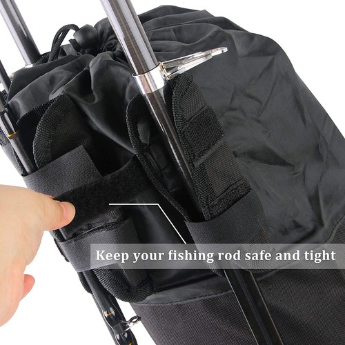 Fishing Rod Case Pole Bag Fishing Rod Reel Tackle Organizer Travel Carry Case - Picture 13 of 28