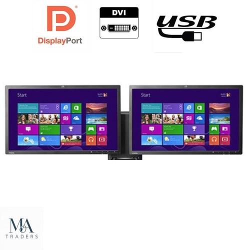 Dual HP Monitors E231 Screen Setup 2 x 23" FHD 1920x1080 DVI VGA Ports No Stand - Picture 3 of 8