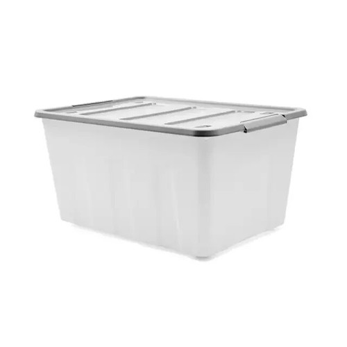 Large Storage Box Heavy Duty Plastic Tub Stackable Lid Organiser Containers Box* - Picture 14 of 28