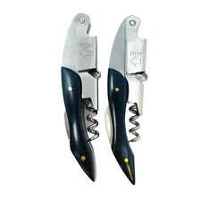 2 Pcs Assorted Black Handle Waiter's Friend Corkscrew Wine Bottle Opener