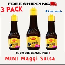 Paquete de 3 MINI Maggi Salsa de Soja Mexicana 45 ml Salsa de Condimento ORIGINAL Mexicana