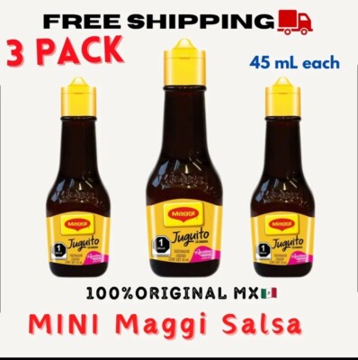 3 pack MINI Maggi Mexican Soy Sauce Salsa 45 mL Seasoning Sauce ORIGINAL Mexican