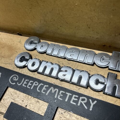 86-92 Jeep Comanche MJ OEM Fender Emblem Emblems Badges PAIR - Picture 3 of 7