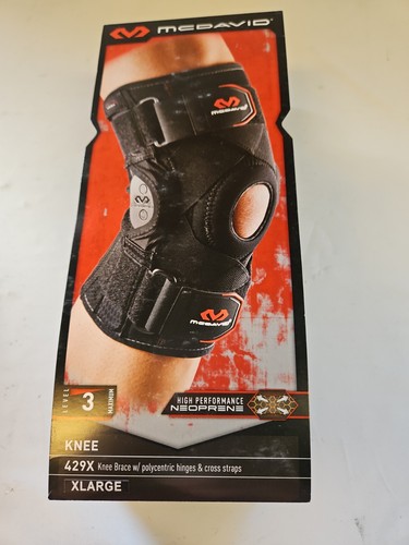 McDavid Knee Brace w/ Polycentric Hinges & Cross Straps (MD429X)