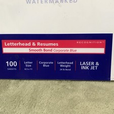 NIB Hammermill Watermarked letterhead, 24 LB 100 SHEETS Per Ream White