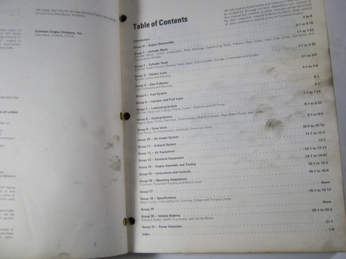 Cummins Diesels H and NH Series Engines Shop Manual bulletin 1978 - Picture 3 of 5