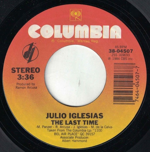 Julio Iglesias & Diana Ross 45 All Of You / The Last Time A2  - Picture 2 of 2