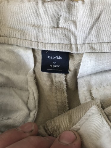 GAP KIDS Tan Adjustable Waist SCHOOL UNIFORM LONG PANTS Girl 16 REG - Picture 7 of 9