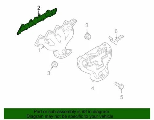 Genuine GM 2004-2008 Chevrolet Aveo5 Aveo LS LT Exhaust Manifold Gasket 96378805 - Image 2 of 2