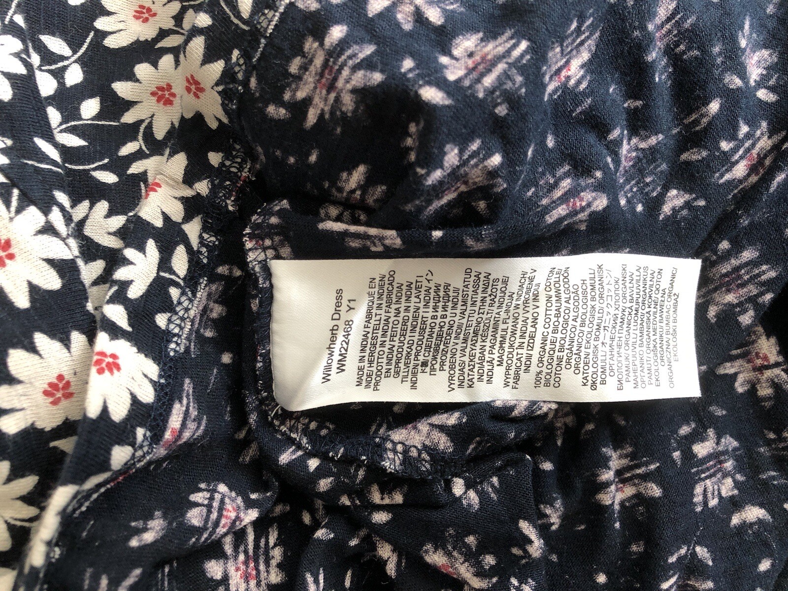 SEASALT CORNWALL Navy Willowherb Dress Flower Chain Maritime Size 2628