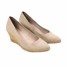 Viscata Barcelona Canvas Espadrille Wedges Pointed Shoes Beige EU 40 US 9.5