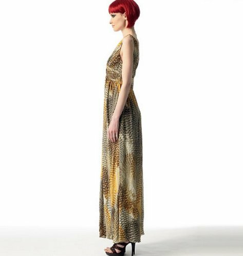 Vogue V1354 Misses Lined Dress with Draped Front Pattern Size 6-14 or 14-22 - Picture 3 of 5